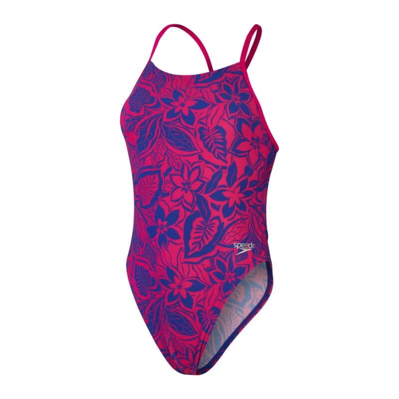 Speedo Ladies Allover Tie-Back One Piece Swimsuit | Stylish Performance Swimwear for Training & Squad Swimming