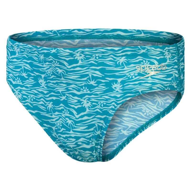 Speedo Boys Allover 6.5cm Brief – Durable Printed Swim Brief for Young Athletes
