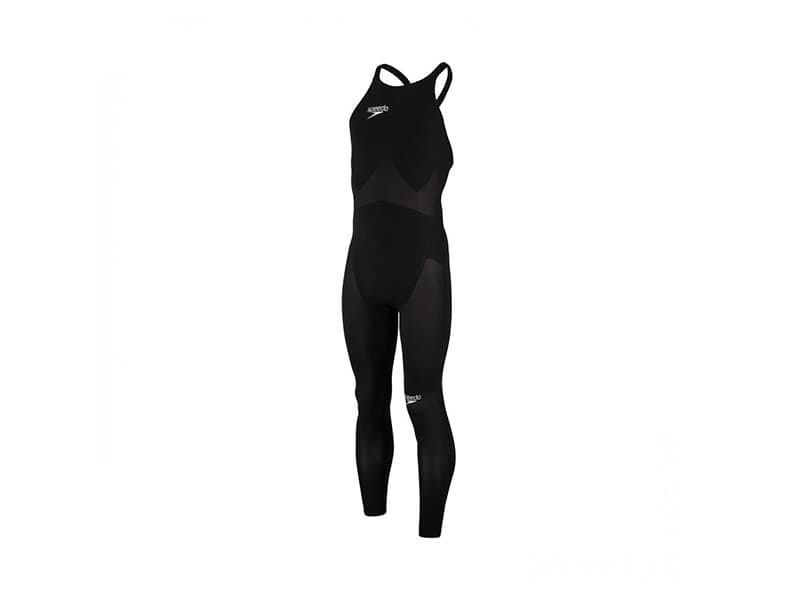 Speedo Men’s Fastskin LZR Elite Open Water Closedback Bodyskin – Black/Blue Flame
